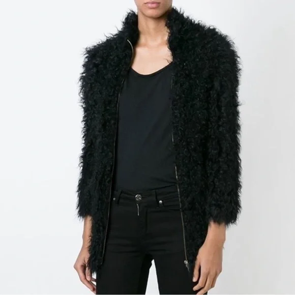 IRO Jackets Coats Iro Karare Lamb Fur Shearling Jacket